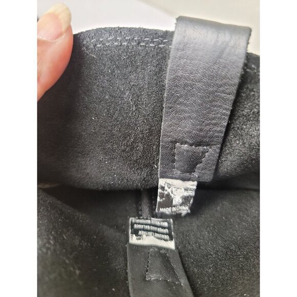 Vintage Black Soft Leather Flame  AND Oil Resistant Engineer Wester Boots Size 1 - Picture 13 of 15